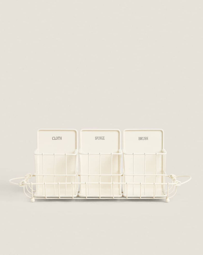 Set of 4 Cleaning Storage Set with Tray