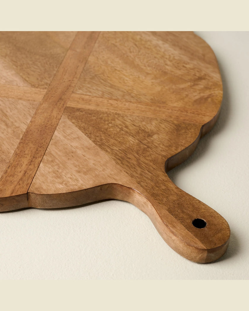 Antiqued Wood Large Oval Serving Board