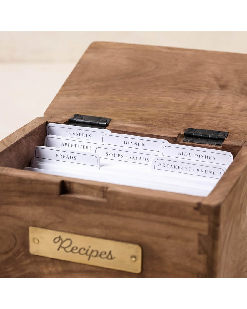 Antiqued Wood Recipe Box