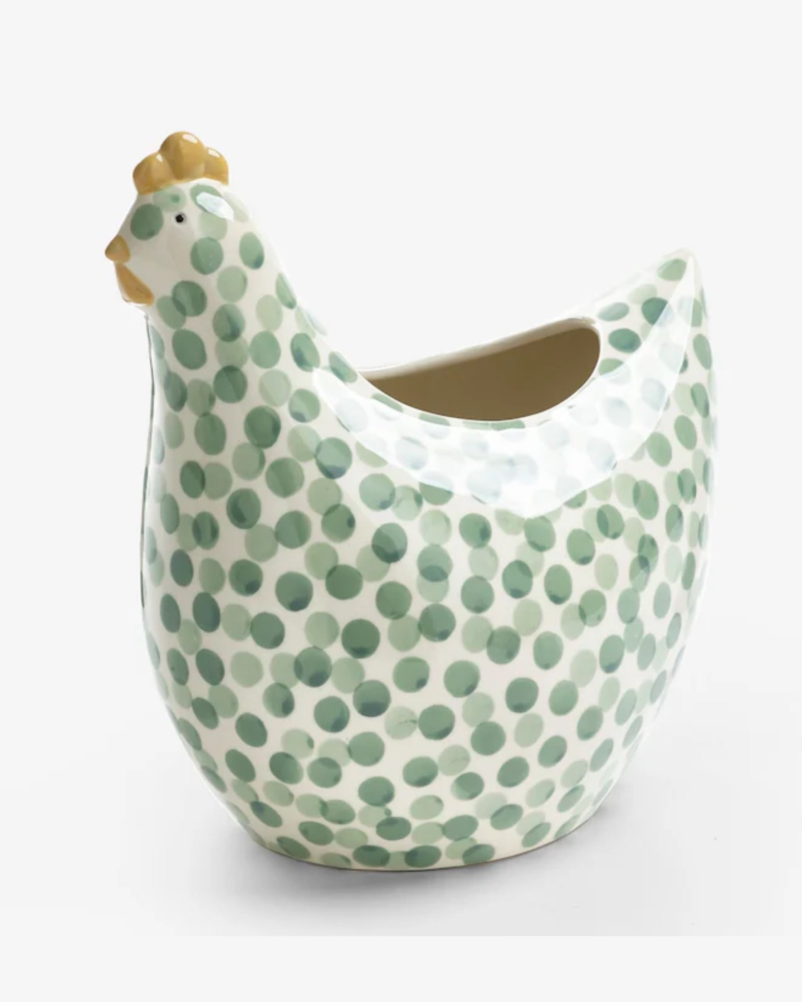 Sage Green Chicken Utensil Pot