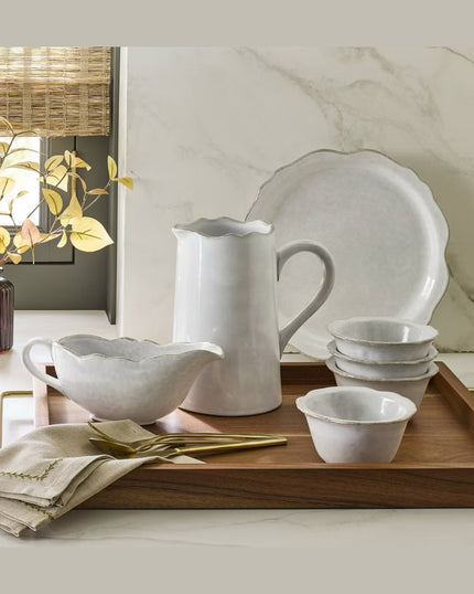 Carved Edge Pitcher Cream