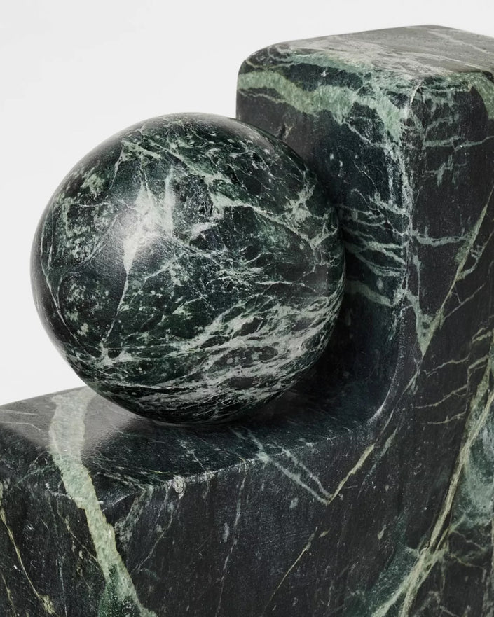 Marble Bookends Green (Set of 2)