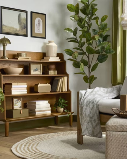 Trellis Pattern Cotton Throw Blanket Green/Cream