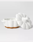 3000ml Pumpkin Stoneware Serving Bowl with Lid cream