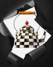 Courtly Check Enamel Tea Kettle