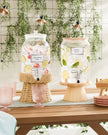 7.7L Fluted Acrylic Drink Dispenser with Wood Stand