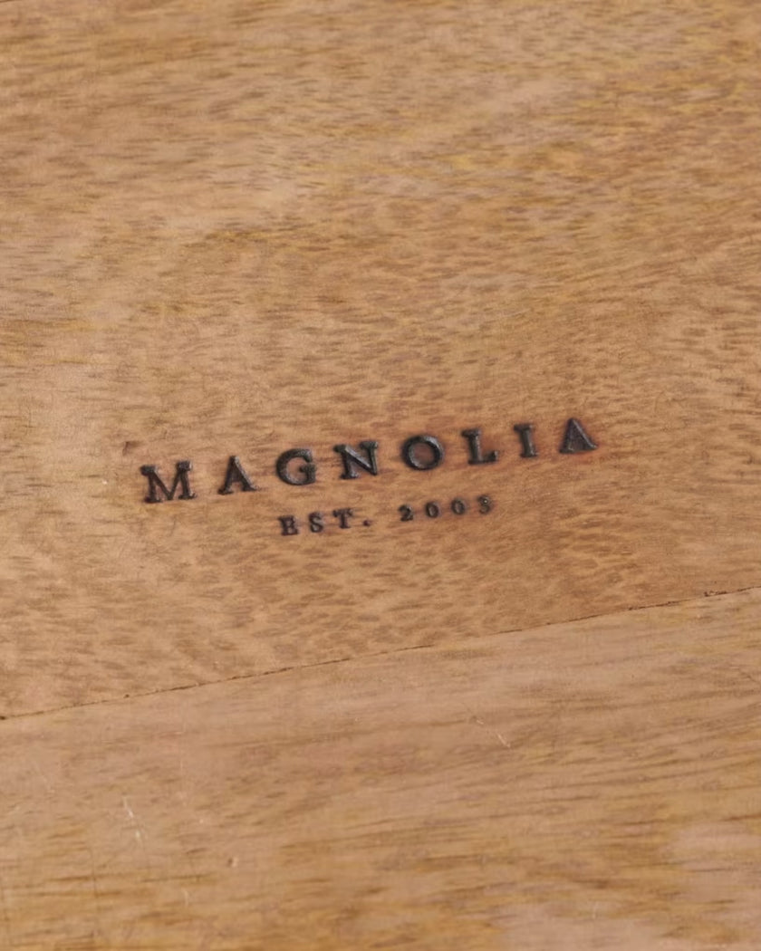 Antiqued Wood Scalloped Tray