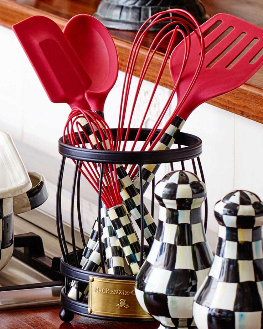Utensil Caddy with Brass Logo