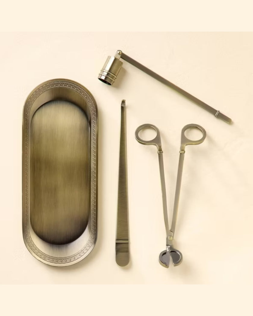 Brass Candle Accessories Kit (Set of 4)