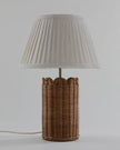 Carrie Rattan Scalloped Table Lamp Large