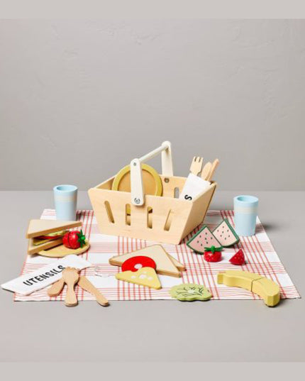 32 pieces Toy Picnic Basket Playset