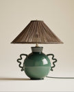 Rashia Rattan Green Table Lamp
