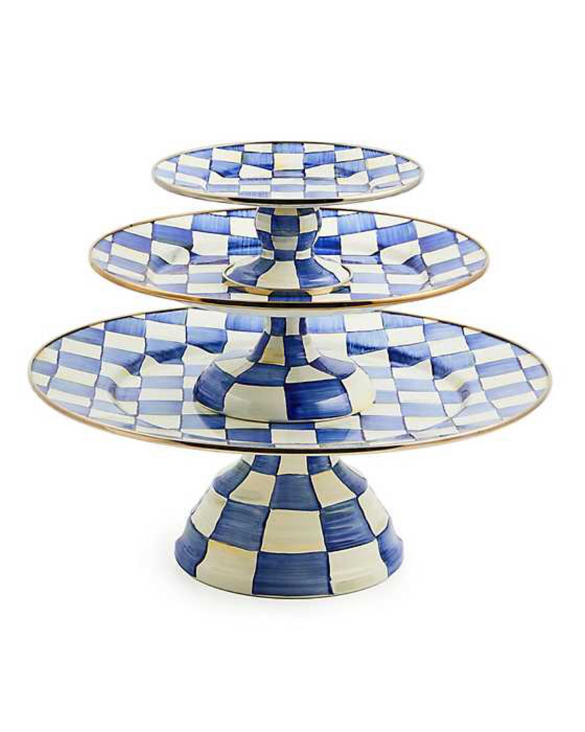 Royal Check Small Pedestal Platter