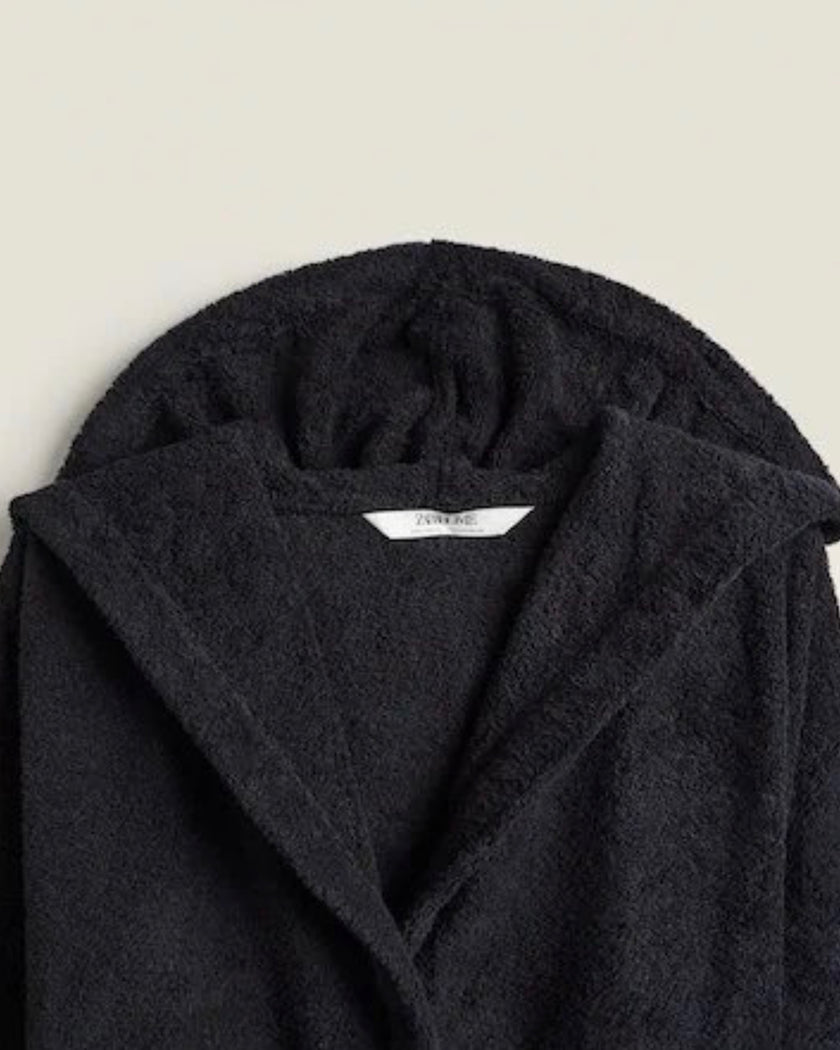 360 GXM² Bathrobe with Hood (Dark Black) - Size M