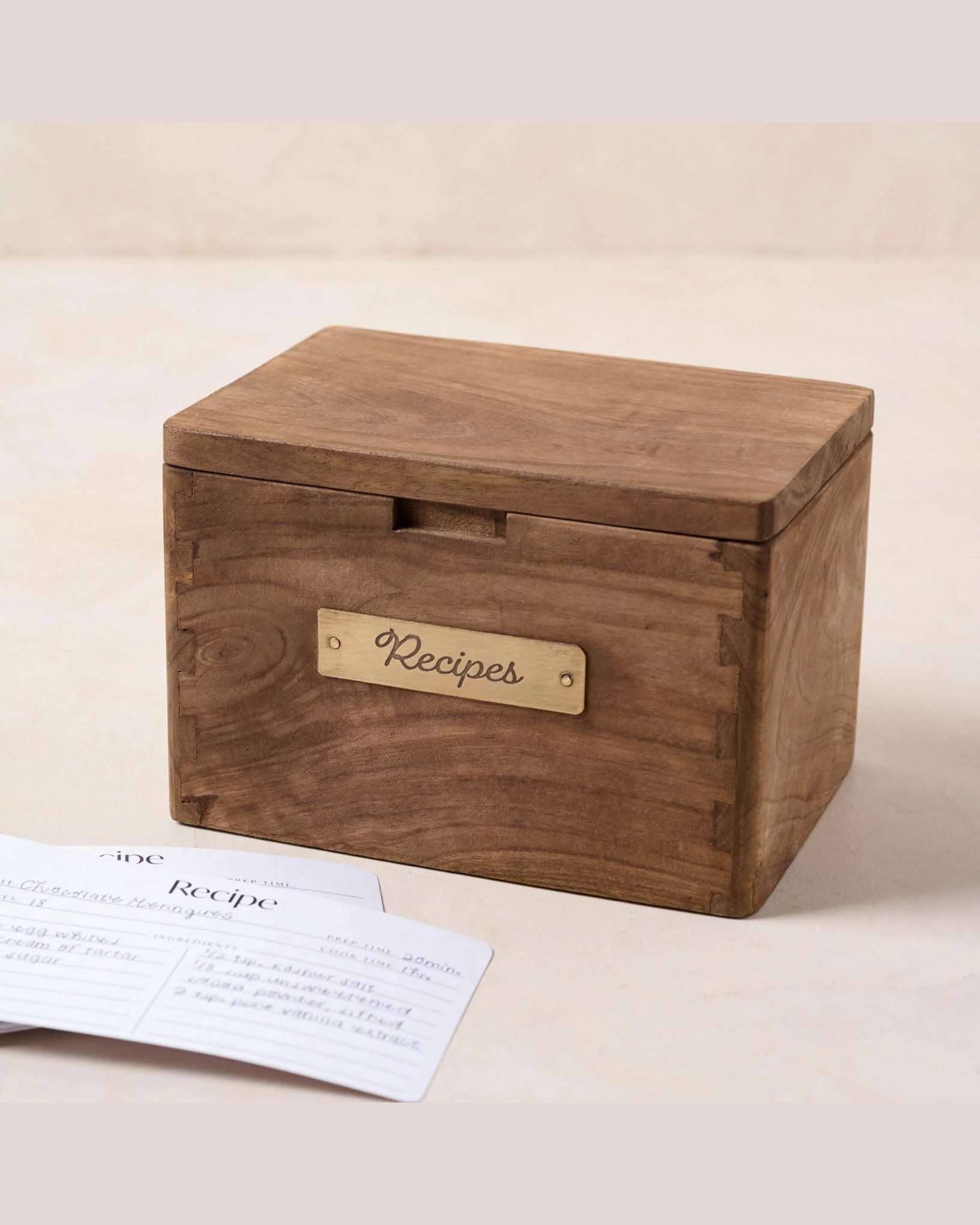 Antiqued Wood Recipe Box