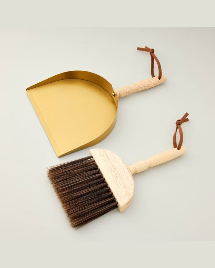 2 Piece Metal Hand Broom and Dust Pan Set