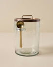 Antique Copper + Rustic Glass Canister with Scoop