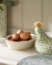 Sage Green Ceramic Chicken Egg House