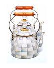 Sterling Check Enamel Tea Kettle