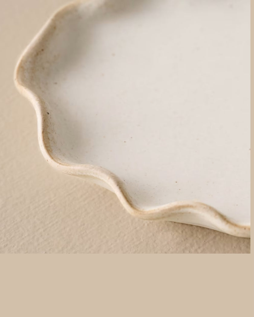 Ceramic Ruffled Tray