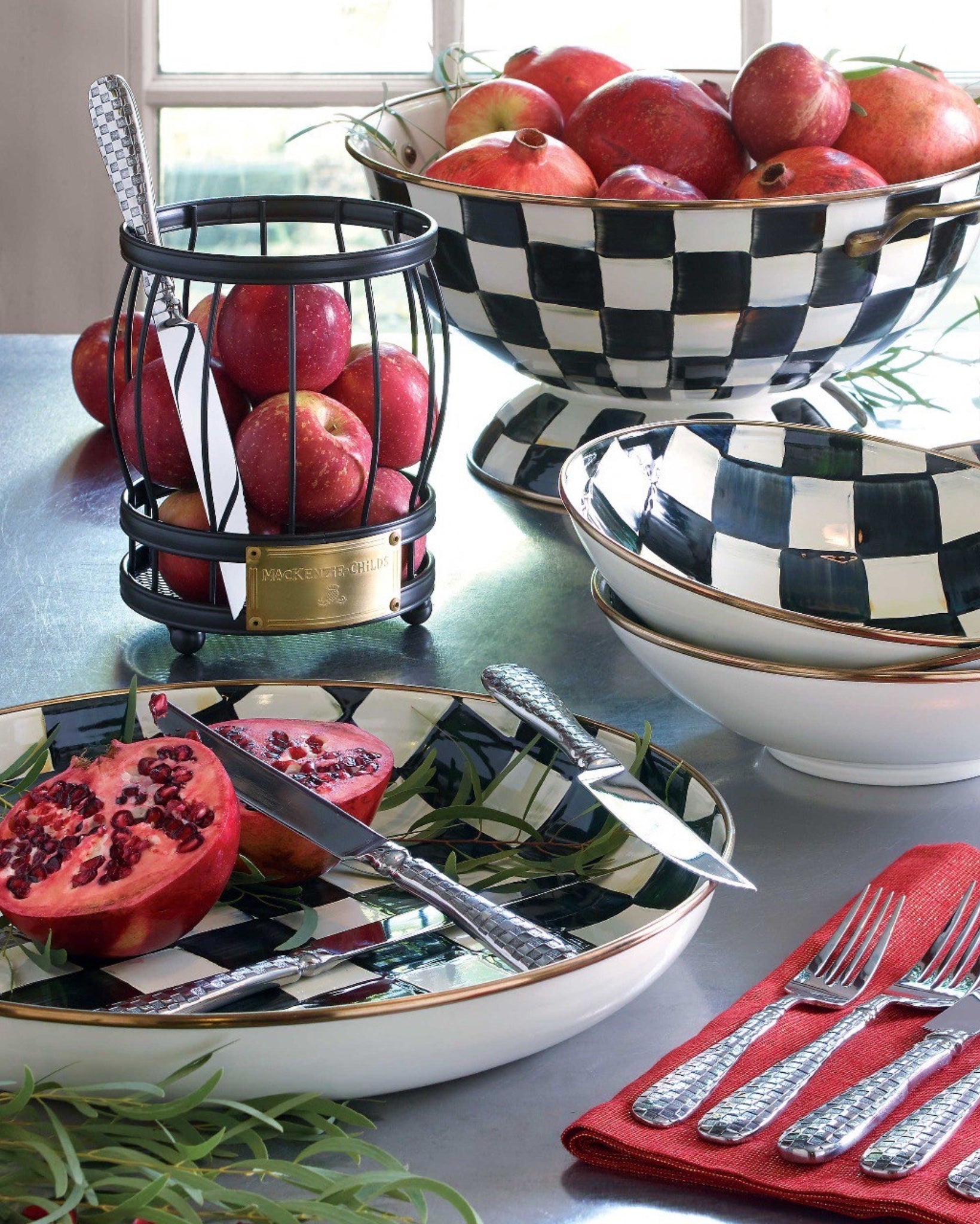 Utensil Caddy with Brass Logo
