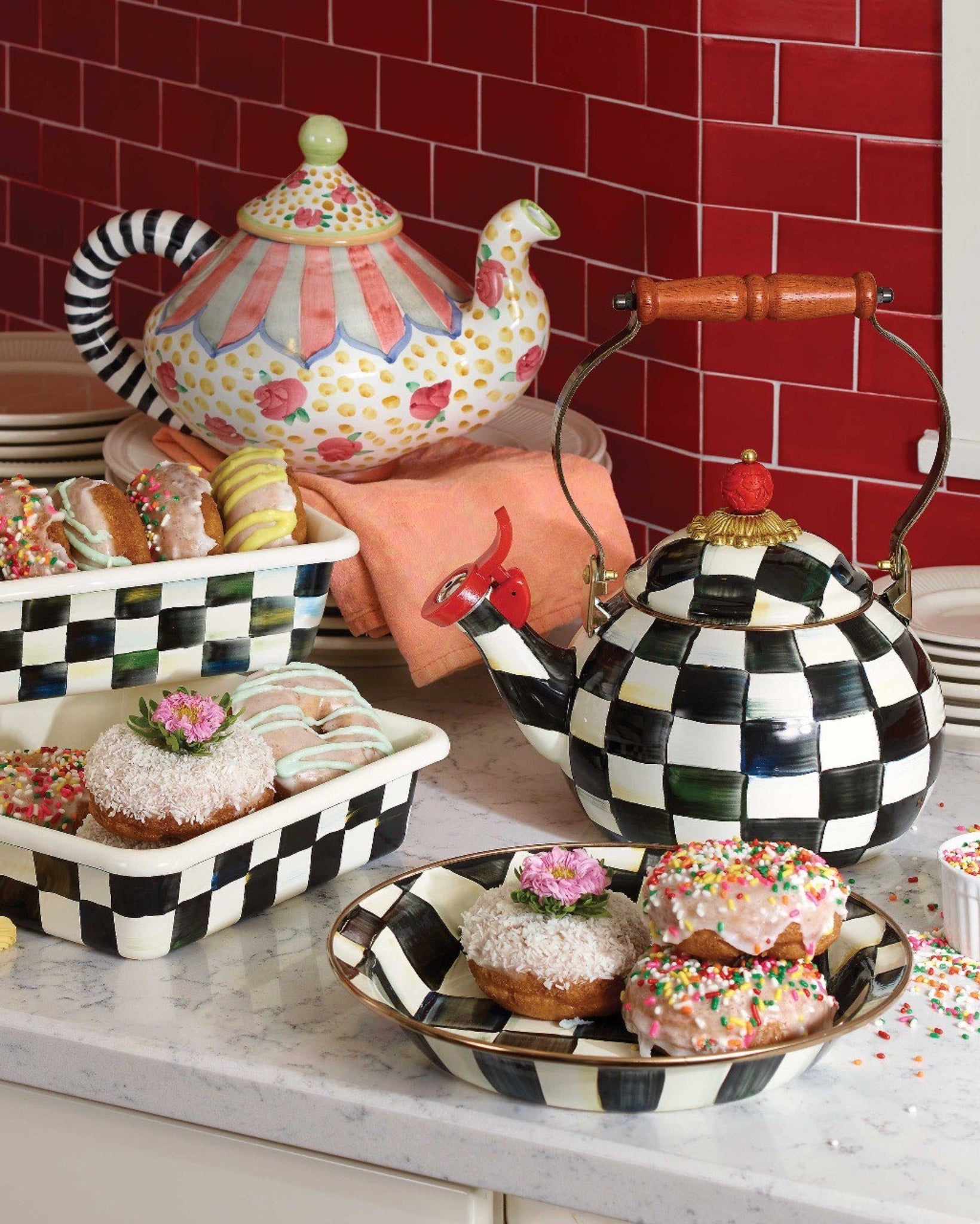 Courtly Check Whistling Tea Kettle