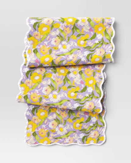 Reversible Purple Striped Table Runner (183 cm × 36 cm)