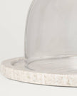 Slab Marble Covered Dessert Stand Warm Gray