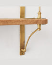 Triple Parker Brass and Wood Shelf