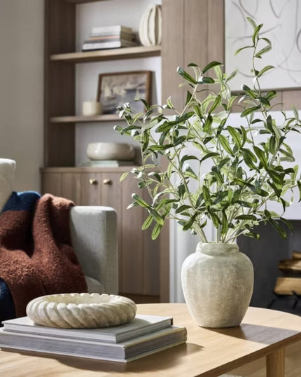 Twisted Edge Marble Dish Cream