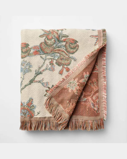 127 cm x 152 cm Throw Allover Jacquard Floral Multi Color