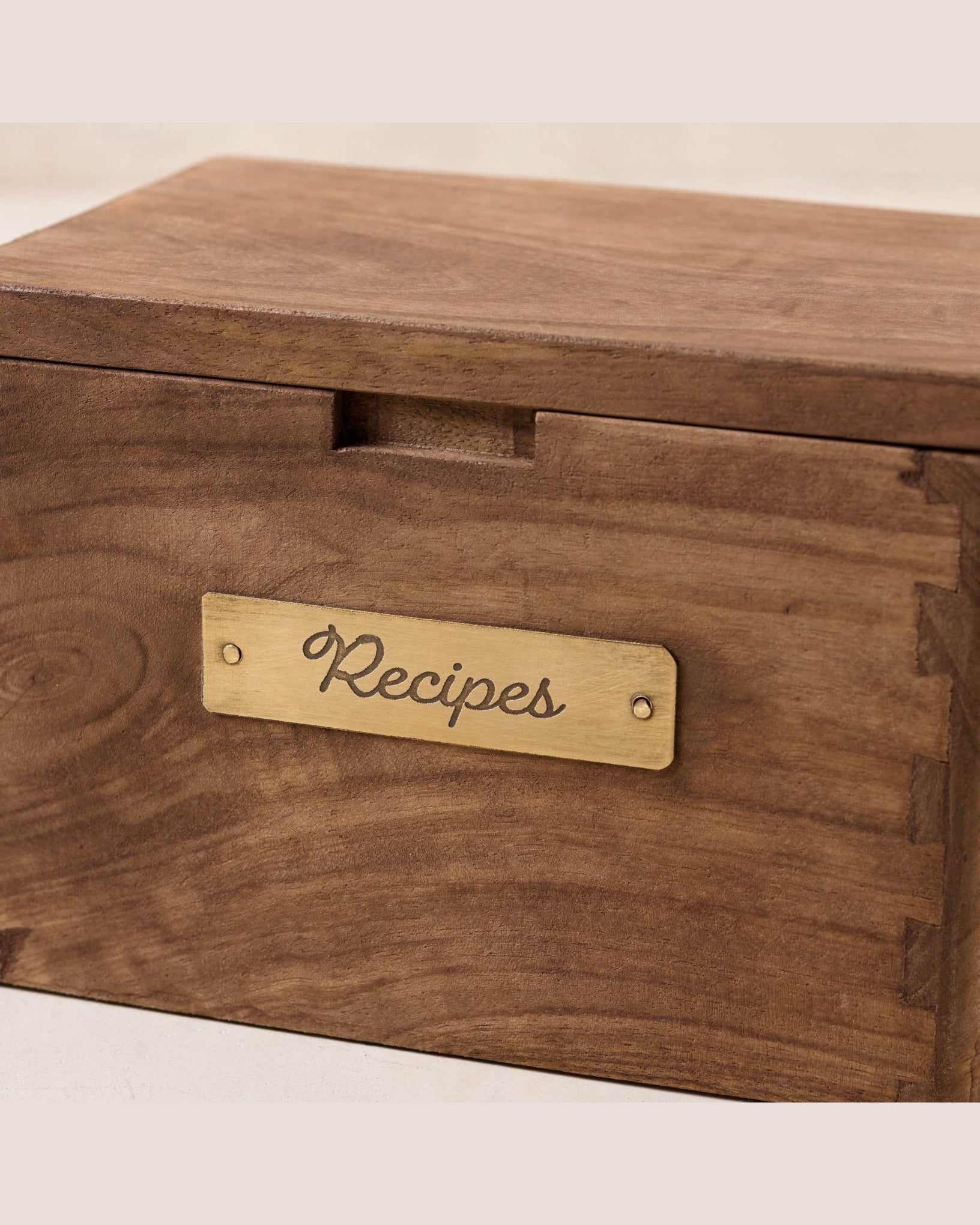 Antiqued Wood Recipe Box