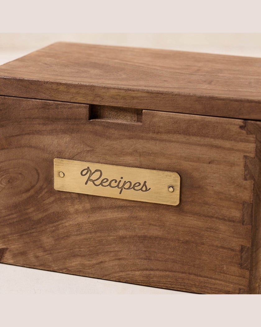 Antiqued Wood Recipe Box