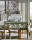 Rectangle Green Floral Tablecloth (150cm x 250cm)