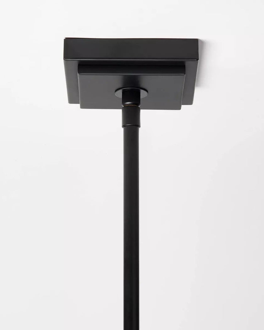 4-Arm Chandelier with Trim Shades Black