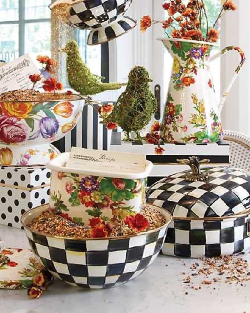 Courtly Check Enamel Casserole 5QT