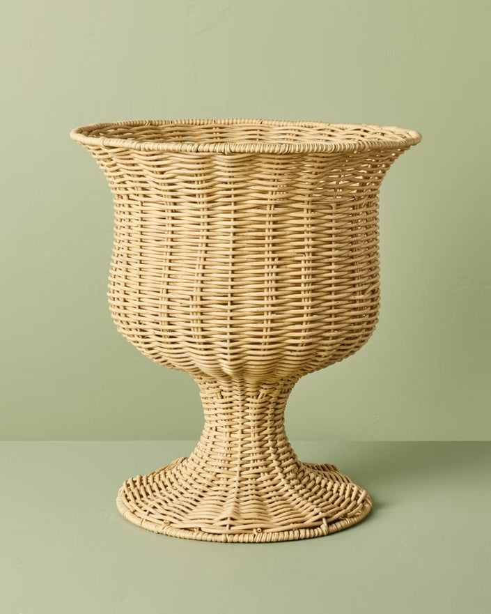 Rattan Outdoor Planter Basket