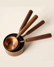 Walnut and Copper Measuring Cups