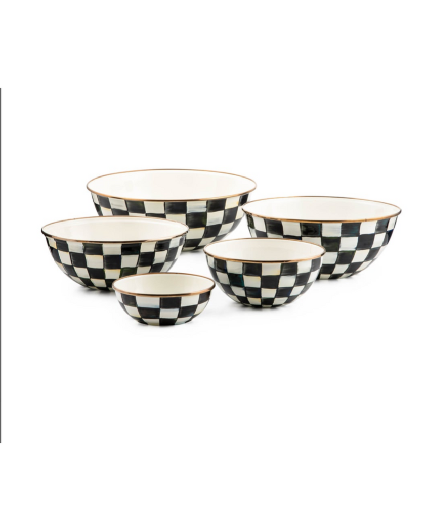 Courtly Check Small Enamel Everyday Bowl