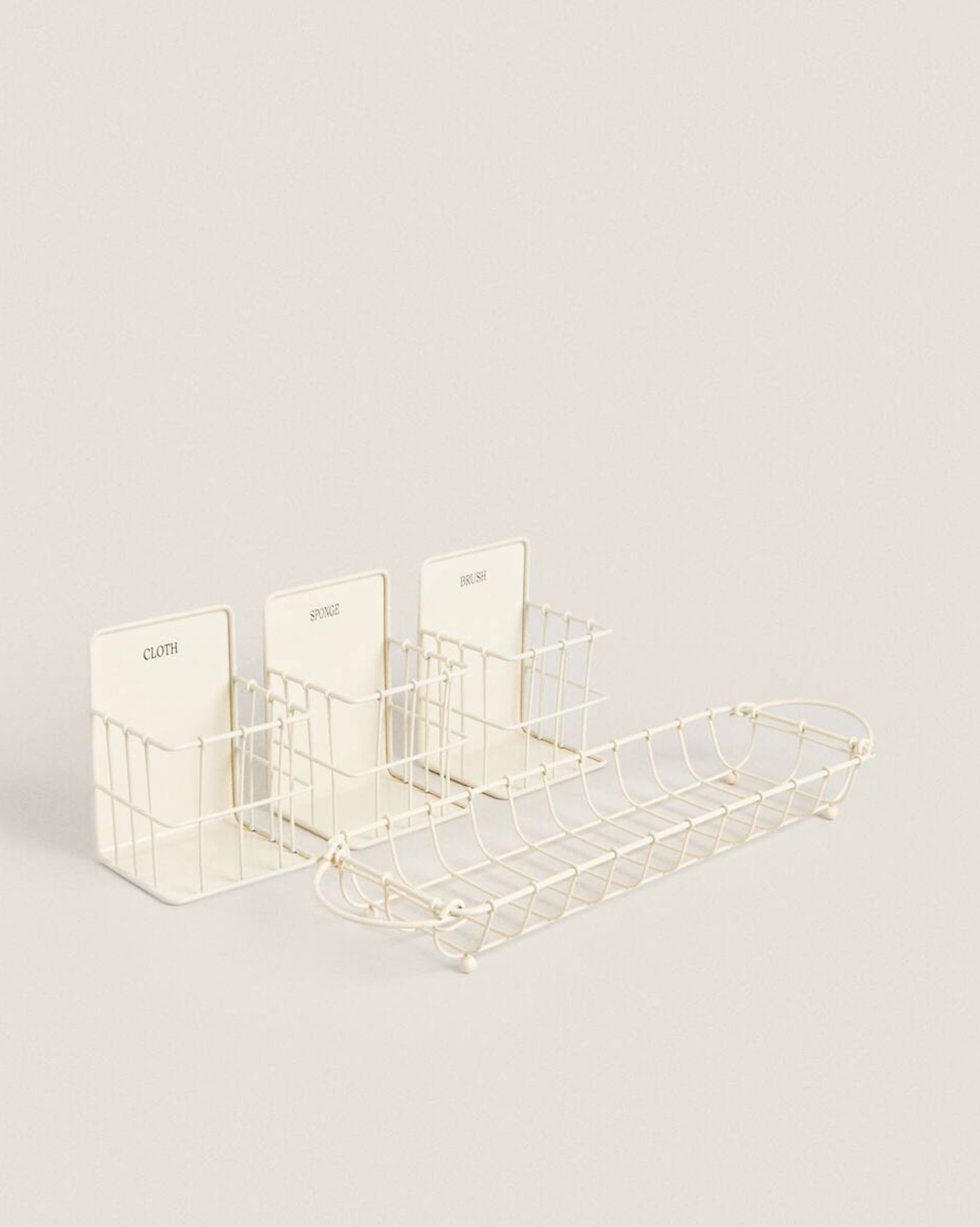 Set of 4 Cleaning Storage Set with Tray