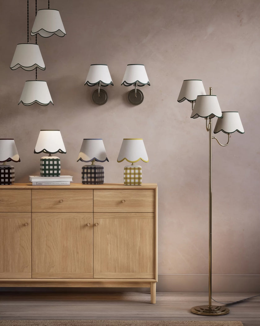 Catherine Ceramic Table Lamp In Ochre