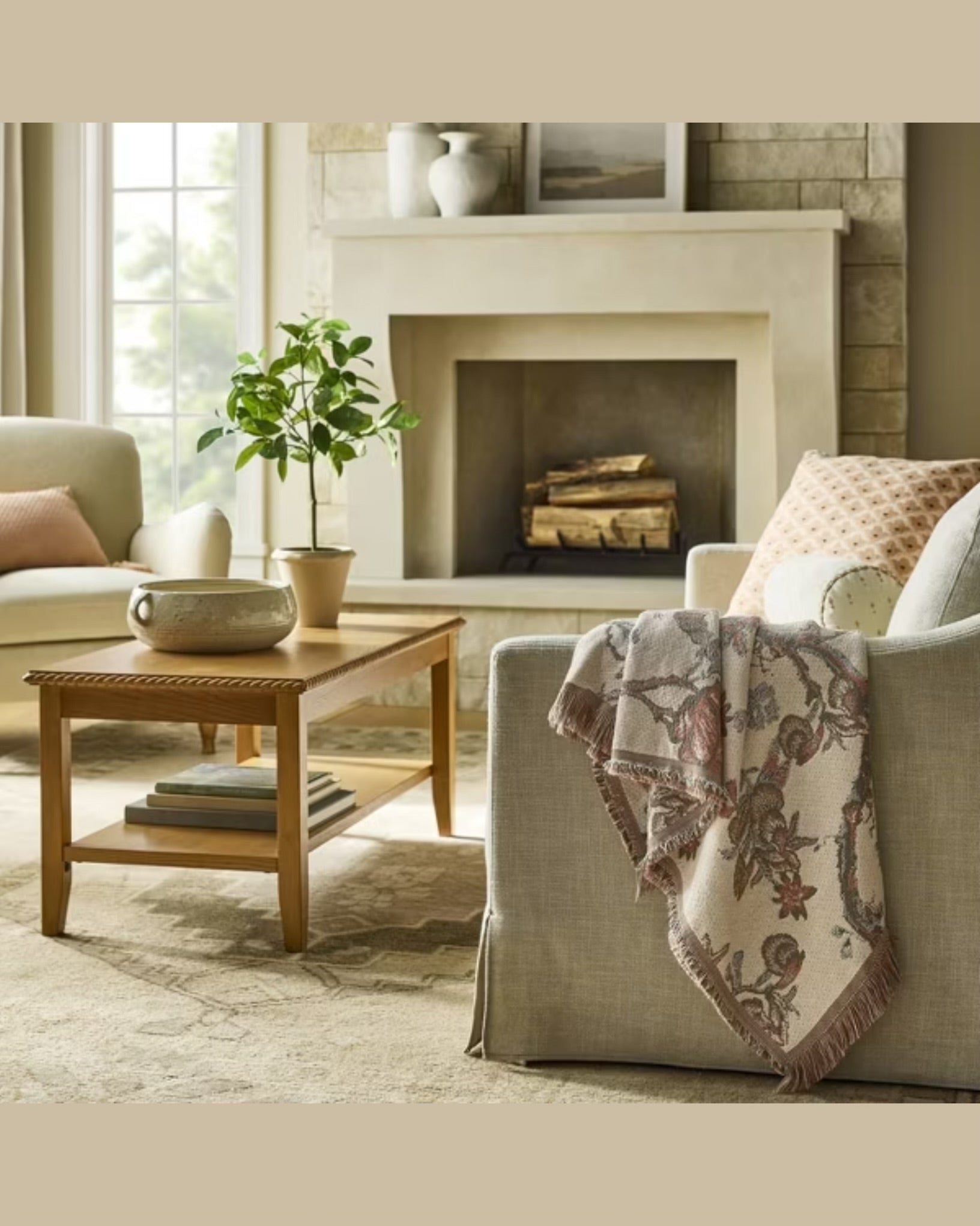 127 cm x 152 cm Throw Allover Jacquard Floral Multi Color