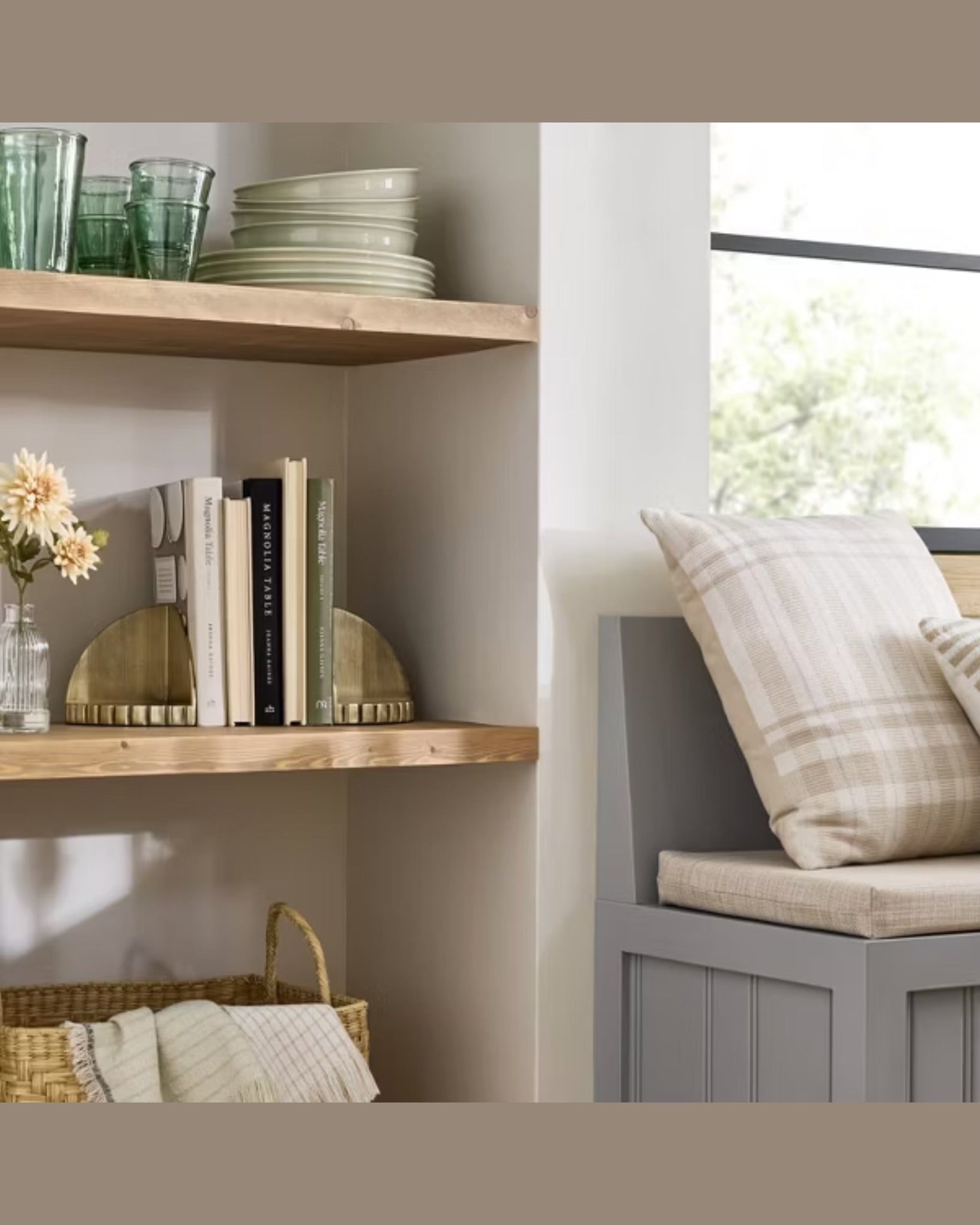 Brass Idler Gear Bookends Antique Finish (Set of 2)