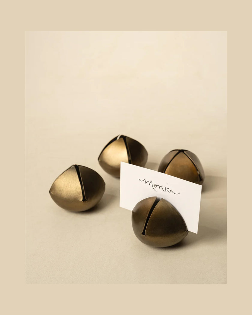 Metal Bell Place Card Holders (Set of 4)
