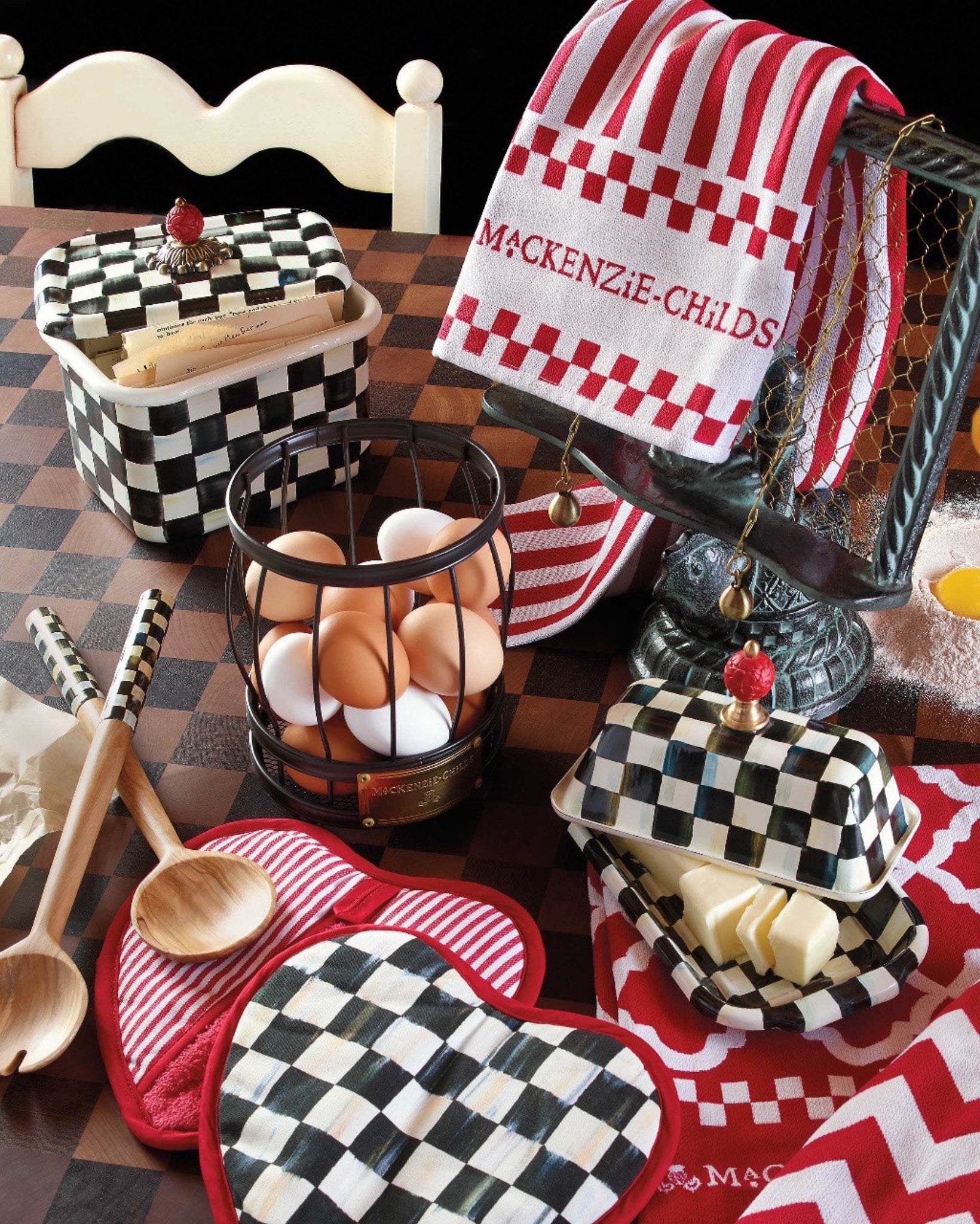 Utensil Caddy with Brass Logo