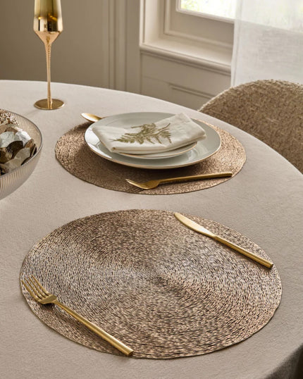 Gold Wipe Clean PVC Placemats Set of 4 or 8