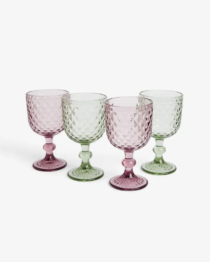 Set of 4 Luxury Cassandra Tall Glass