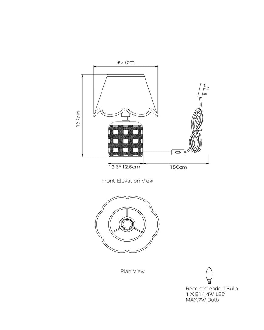Catherine Ceramic Table Lamp In Ochre