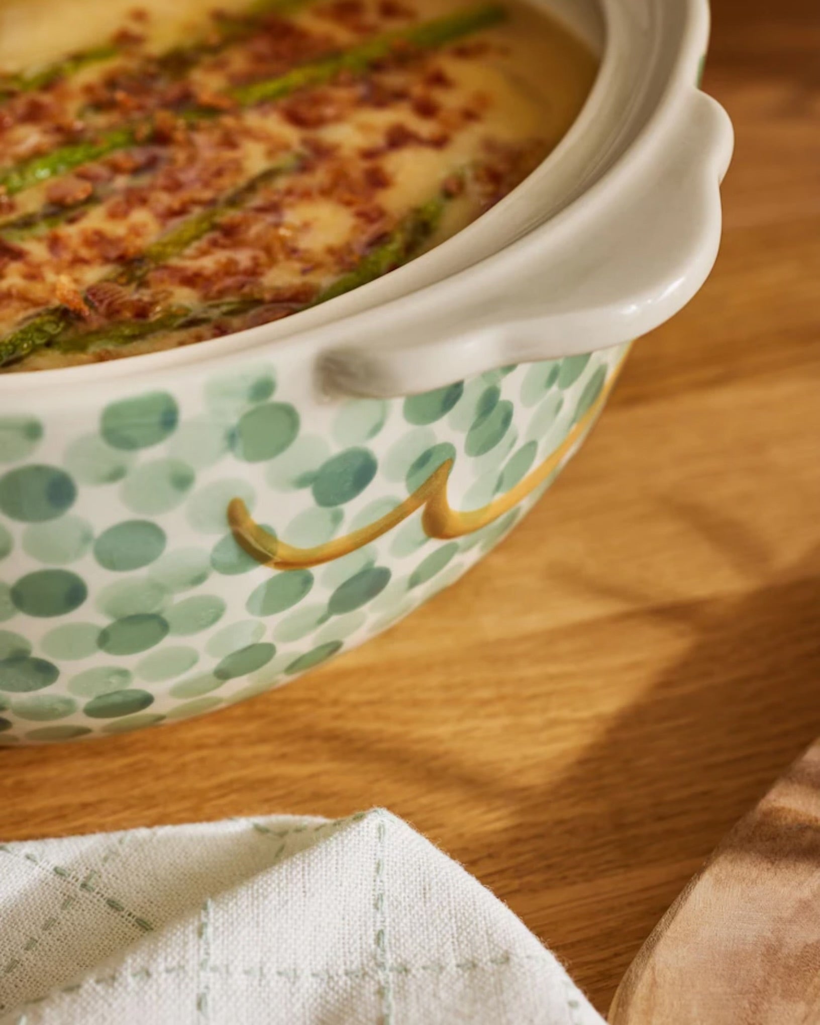 Sage Green Chicken Cassarole Dish