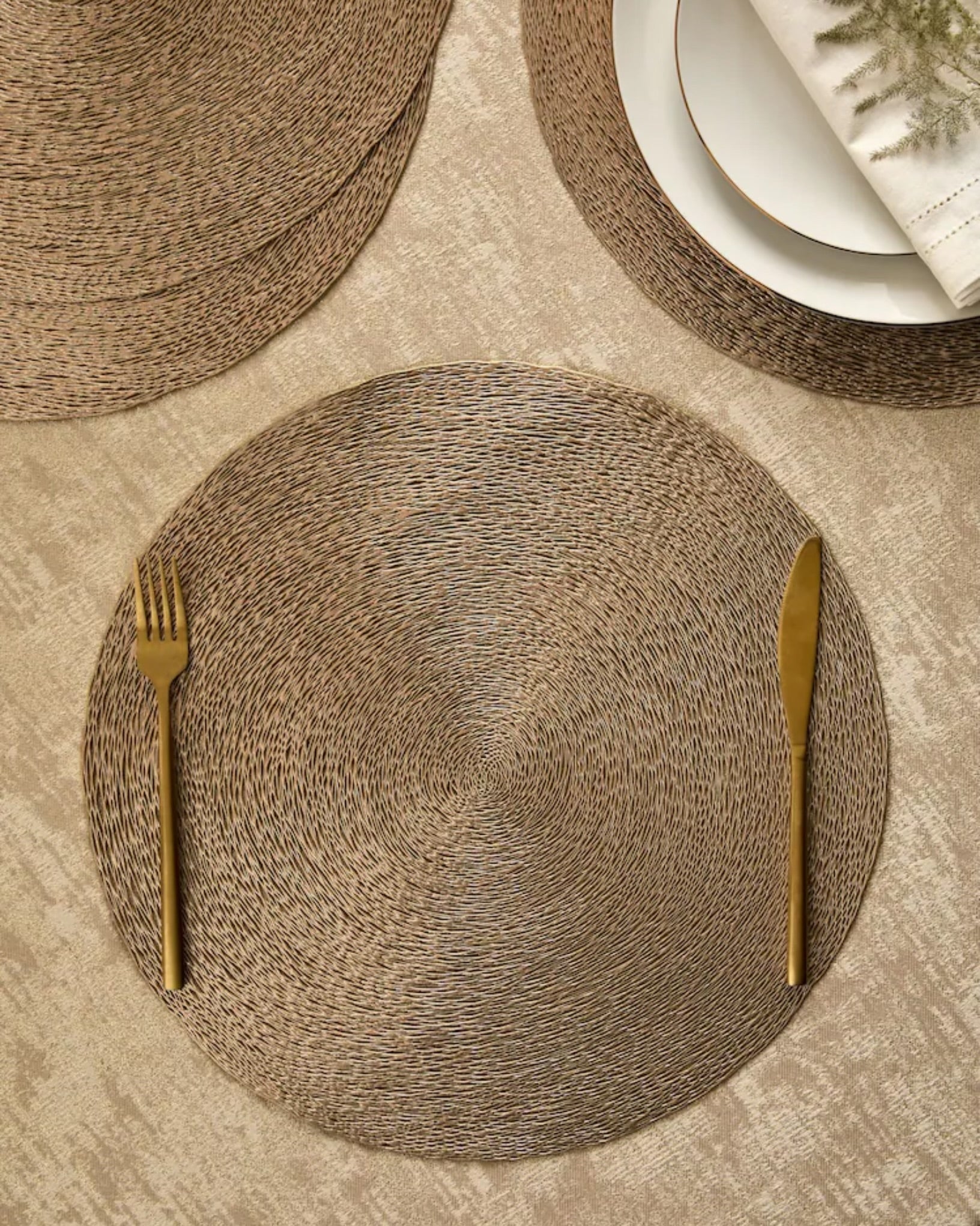 Gold Wipe Clean PVC Placemats Set of 4 or 8